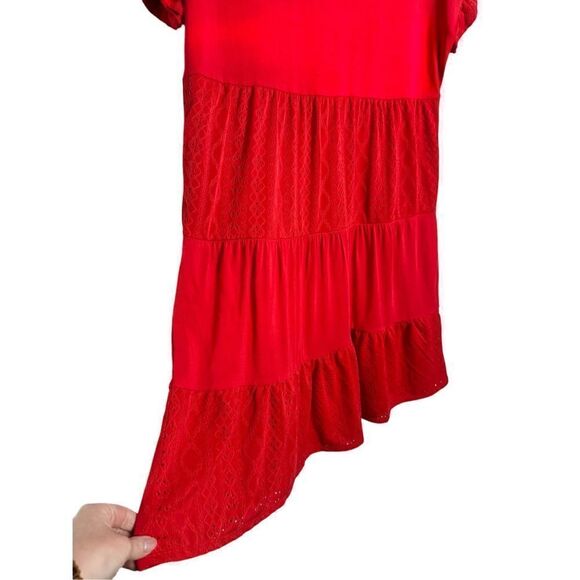 Matilda Jane Bellewood red tired mini Dress, Size SMALL - Picture 4 of 6